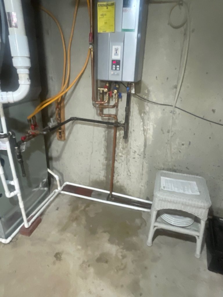Recently installed gas water heater