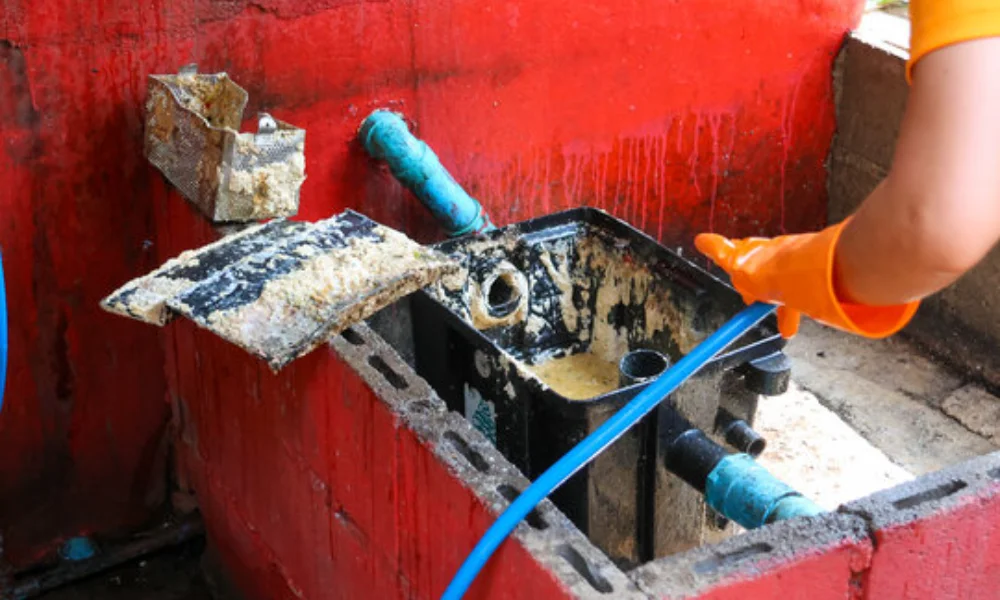 how to clean a grease trap in a restaurant
